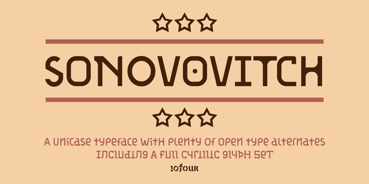 Schriftart Sonovovitch